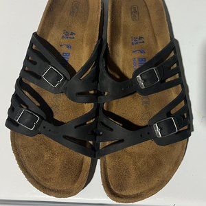 Birkenstock Black Granada Soft Footbed Size 41